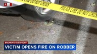 Victim opens fire on alleged robber in Philadelphia's Olney section, police say