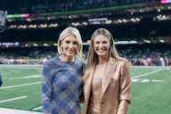 Charissa Thompson Grabs Attention With Week 4 Outfit While Erin Andrews Stuns In White Dress FOX hosts Charissa Thompson, Erin Andrews, and the crew mix fashion, subway jokes, and Glazer's pheromones.