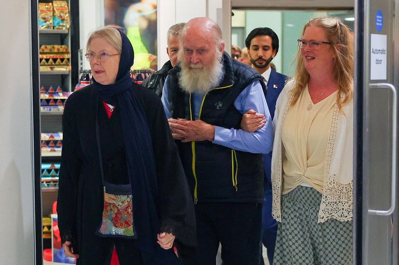 British couple freed by Afghanistan's Taliban arrive in Qatar
