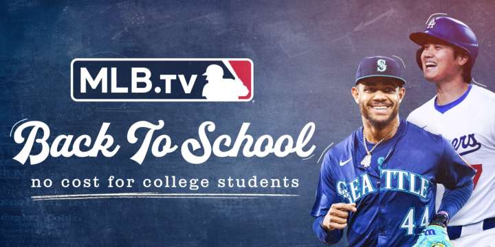 MLB.TV at no cost for college students for rest of 2025 season