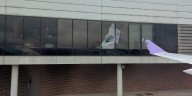 JetBlue plane clips window at Richmond International Airport