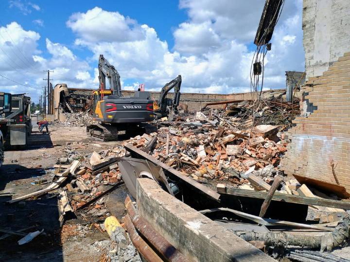 Demolition underway at Harlingen Johnny’s True Value building site