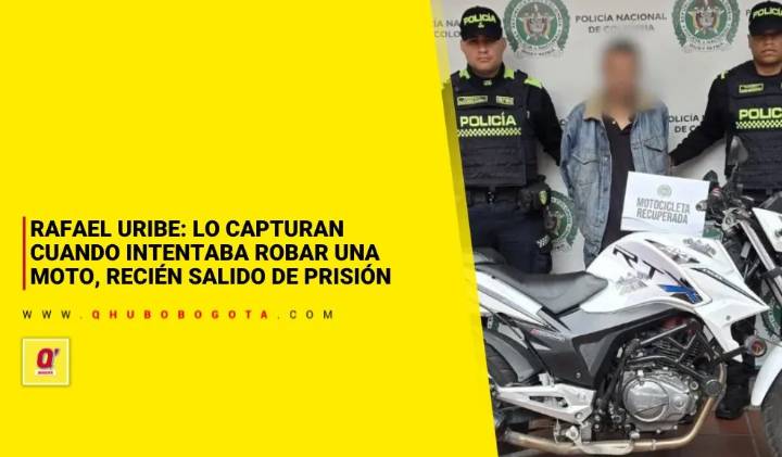 Rafael Uribe: lo capturan cuando intentaba robar una moto, recién salido de prisión