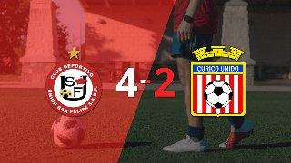 Contundente 4-2 de U. San Felipe sobre Curicó Unido