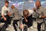MrBeast takes Mike Tyson punch to the gut before Canelo