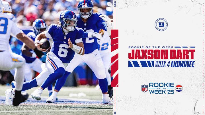 Jaxson Dart nominated for Pepsi Rookie of the Week