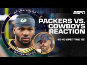 Packers vs. Cowboys REACTION 🗣️ Green Bay is 'EXTREMELY FORTUNATE' it ended in a tie