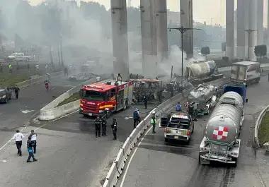 Explosión en Puente La Concordia: Fiscalía explica cómo fue la volcadura de la pipa en Iztapalapa