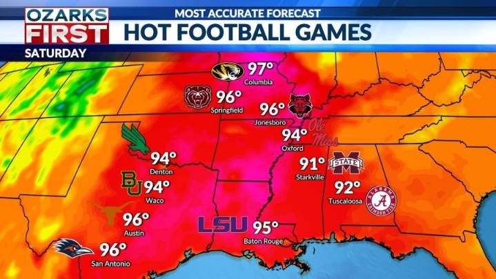 Missouri Tigers game moved to 12PM kickoff due to heat wave