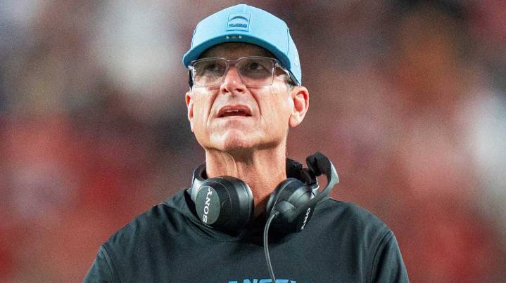 Chargers’ Jim Harbaugh gets GOAT coach take from Colin Cowherd