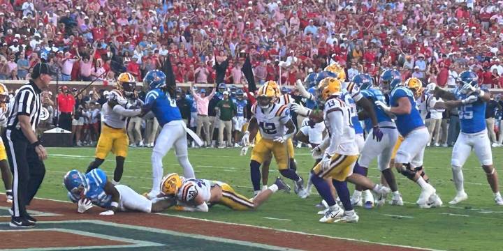LSU falls to No. 13 in latest AP Top 25 Poll following loss against Ole Miss