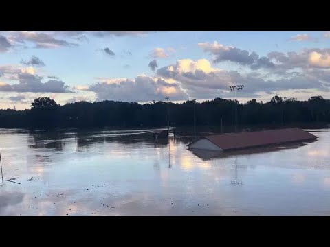 Freedom High School football team returns home after Helene flooded field