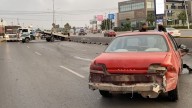Padre e hijo protagonizan accidente vial en bulevar Nazario Ortiz Garza