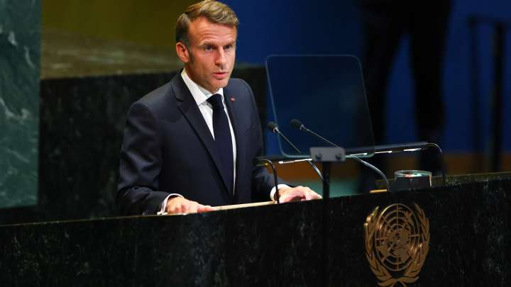 France recognises Palestine as Macron delivers speech at UN joining Starmer's move despite Hamas declaring 'victory'
