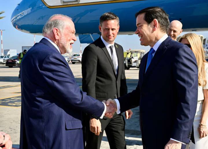 Marco Rubio llegó a Israel para reunión con Netanyahu y evaluar guerra en Gaza