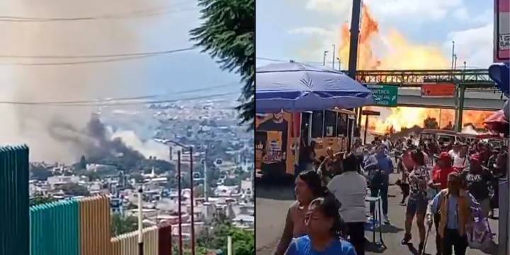 Incendio de una pipa en la calzada Ignacio Zaragoza provoca movilización