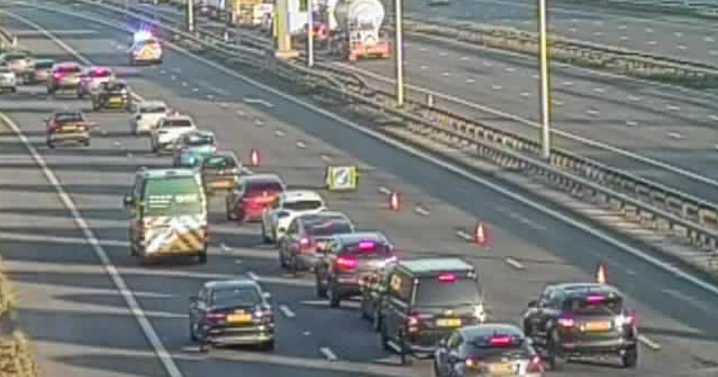 Driver killed after horror central reservation crash on M60