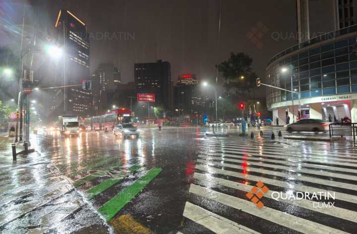 Activa lluvia Alerta Naranja en 3 alcaldías de CDMX