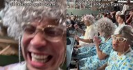 Grupo de amigos se disfraza de ancianitas para ver un partido de béisbol y se vuelve viral