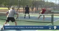 Barefoot pickleball player makes his mark one shoeless step at a time