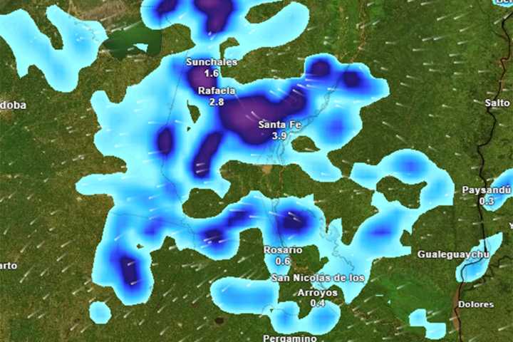 Se adelanta las lluvia en Entre Ríos: podría caer granizo