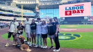 Brewers surprise Milwaukee first responder with service dog ahead of throwing first pitch