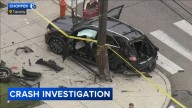 Crash leaves several parked vehicles damaged in Philadelphia's Tacony section