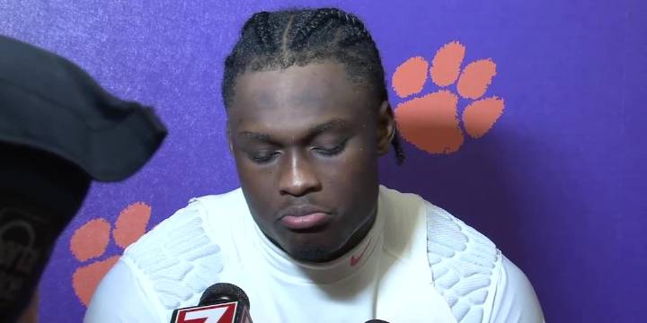 Clemson running back Adam Randall after first win of the season against Troy