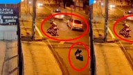 Motociclista deja a su novia herida en el pavimento para revisar los daños de su moto tras accidente