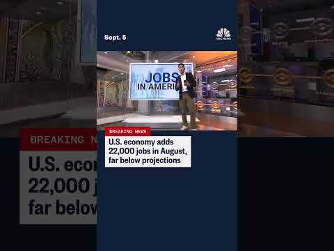 U.S. economy adds 22,000 jobs in August, far below projections