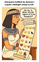 Cleopatra baffled by Antony's cryptic midnight emoji scroll