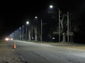 Riestra | Presentaron las nuevas luminarias del acceso Favaloro