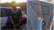 Un hombre y una menor con un cuchillo intentaron robar y los detuvieron