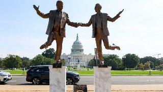 ‘Best Friends Forever’: Statue Of Trump And Epstein Holding Hands Appears On National Mall In DC