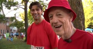 80-year-old preacher and grandson become barefoot running team