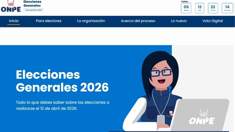 ONPE habilita portal informativo sobre las Elecciones Generales 2026