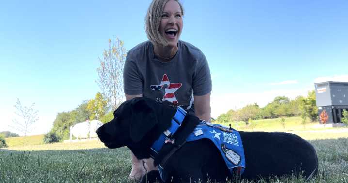 ‘He was my reason to stay’: Air Force veteran credits service dog with saving her life