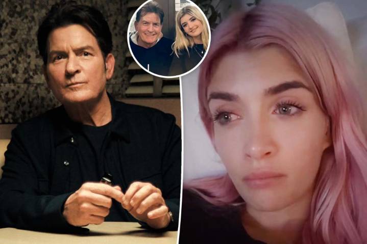 Tearful Sami Sheen reacts to dad Charlie's Netflix documentary following estrangement