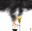 Cartón de Tony: Bastón quemando
