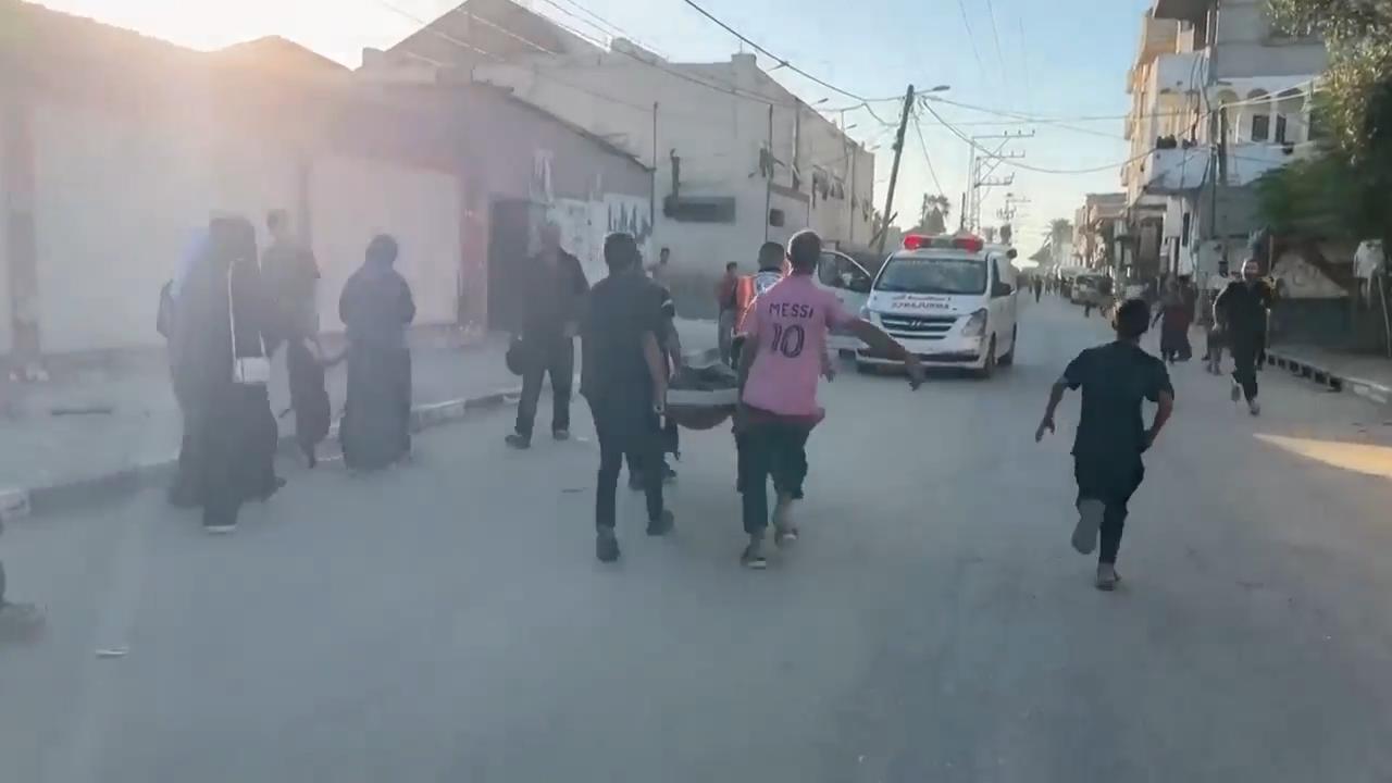 Israeli strike hits camp for displaced in central Gaza killing at least one and wounding four