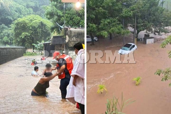 Se desborda río en Tapachula  por fuertes lluvias