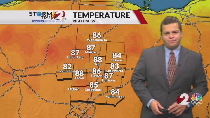 Warm temperatures Monday with cooler weather to follow
