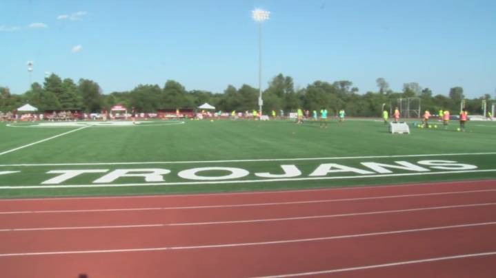Little Rock Trojans soccer cut ribbon on new field  