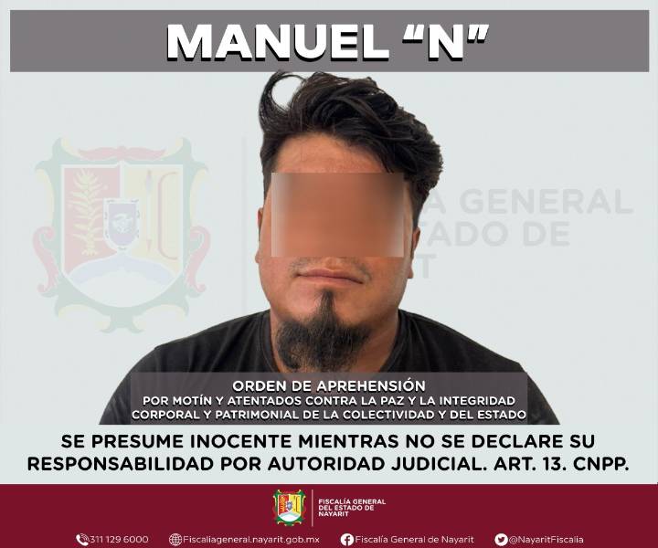 POR MOTÍN Y ATENTADOS CONTRA LA PAZ COMETIDOS