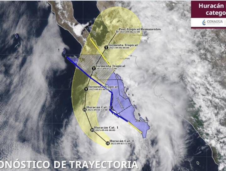 Huracán “Lorena”: suspenden clases en BCS, México