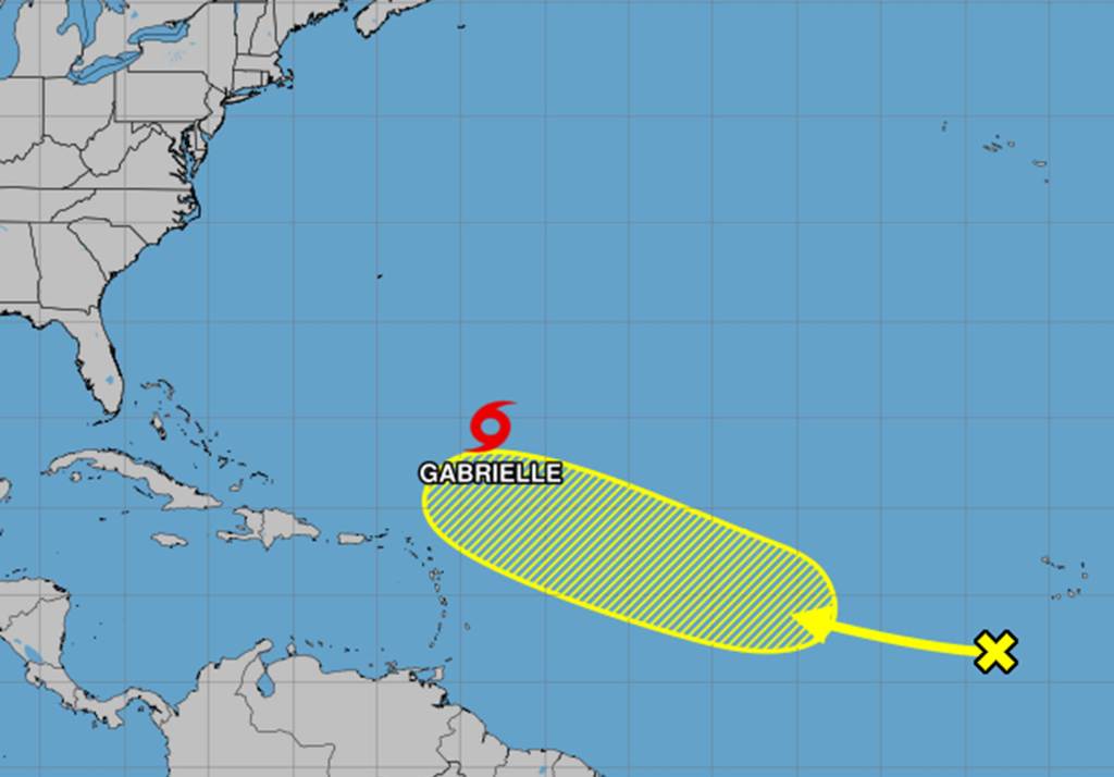 Tropical Storm Gabrielle to intensify while hurricane center eyes 2nd Atlantic system
