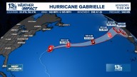 Hurricane Gabrielle remains a Category 4, heading east toward Europe
