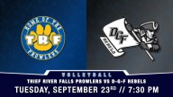 Live at 7:30 p.m.: Thief River Falls Prowlers vs D-G-F Rebels in high school volleyball