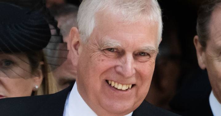 Prince Andrew seen laughing at Duchess of Kent's funeral as crowds gasp at his arrival