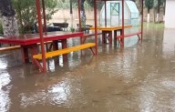 Atienden daños por lluvias en dos escuelas de SCLC